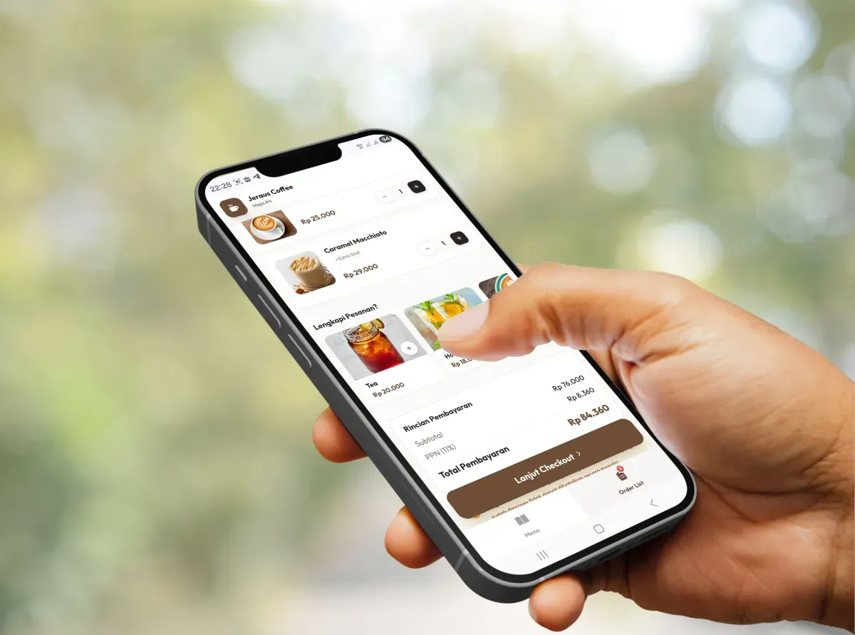 Tampilan di Smartphone